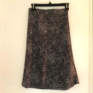 Polka dot satin skirt